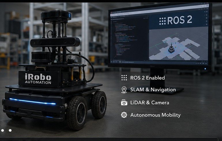 iRobo Automation mobile robot with ROS 2, SLAM, LiDAR and camera